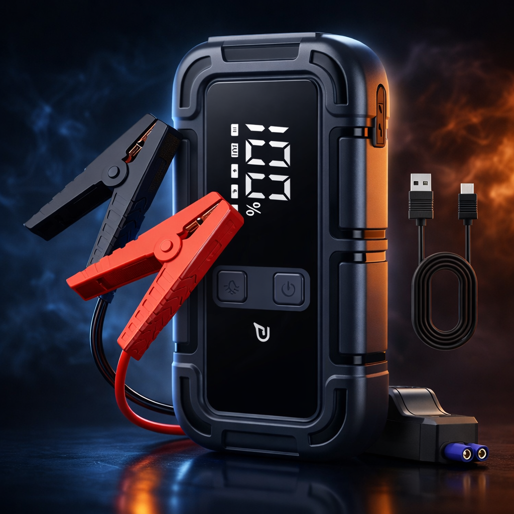 Przenośny Booster Samochodowy 4000A + Powerbank