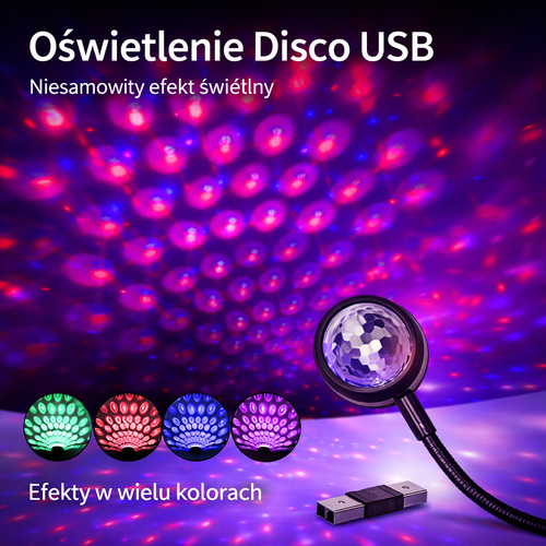 Projektor gwiazd USB do auta
