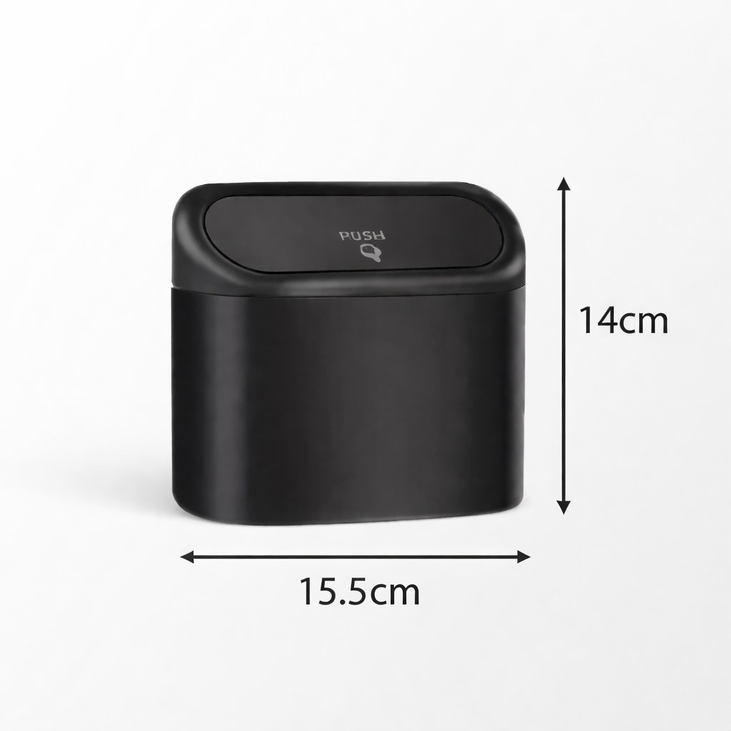 Kosz Samochodowy z Pokrywą Push – Mini Organizer do Auta